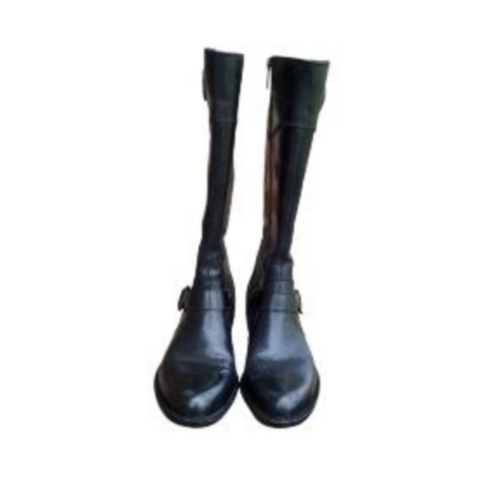 Born Lined Leather Jonsi Black Tall Riding Equestrian Ranch Boot Women 8.5 40 - Picture 5 of 11